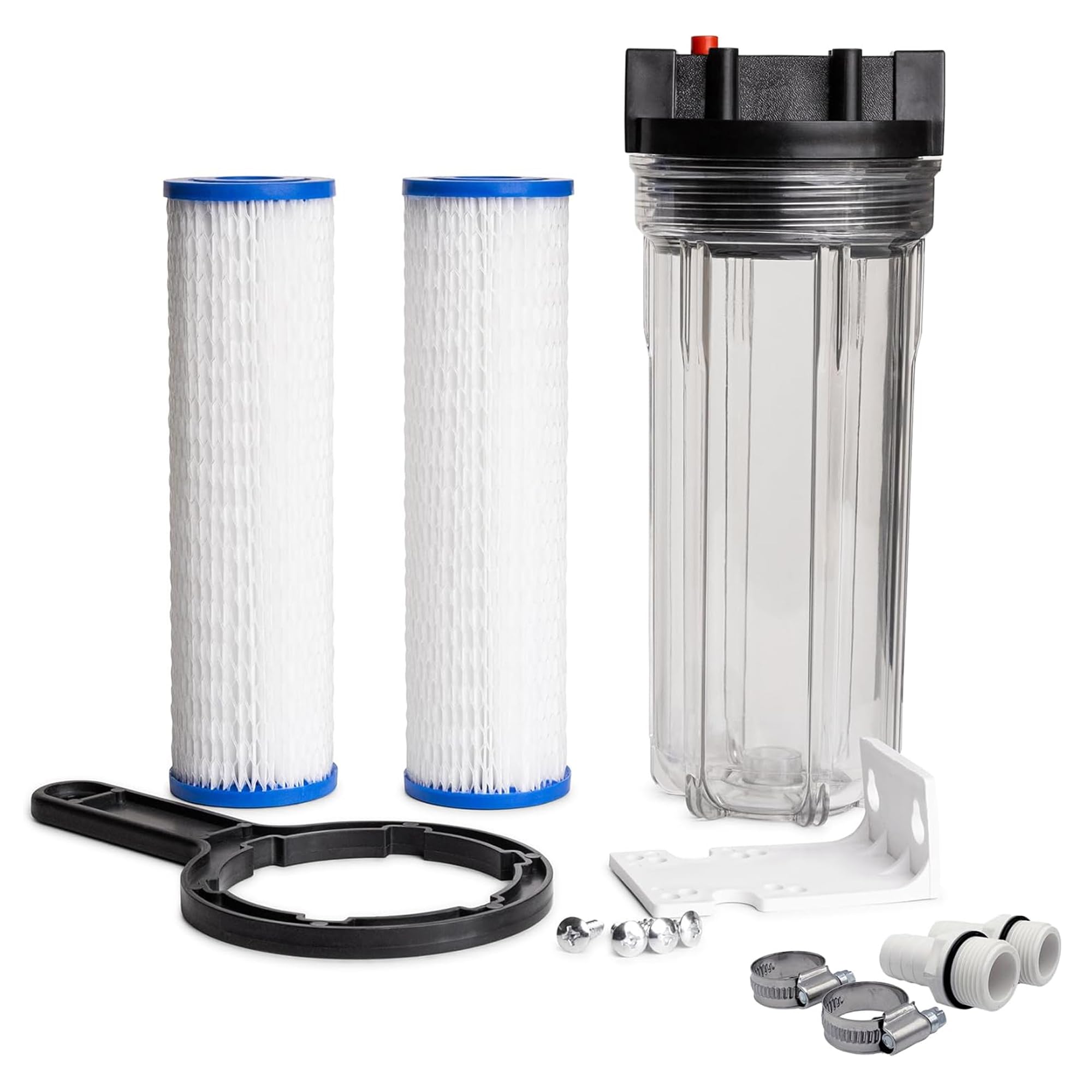 Plunge Crafters cold plunge filter housing for clearer ice bath water.