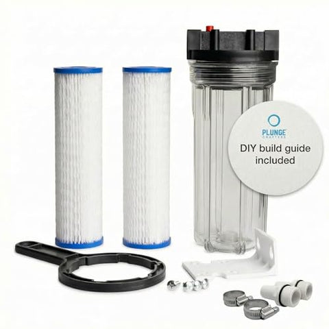 Plunge Crafters dual 50 micron filters capture sediment and rust.