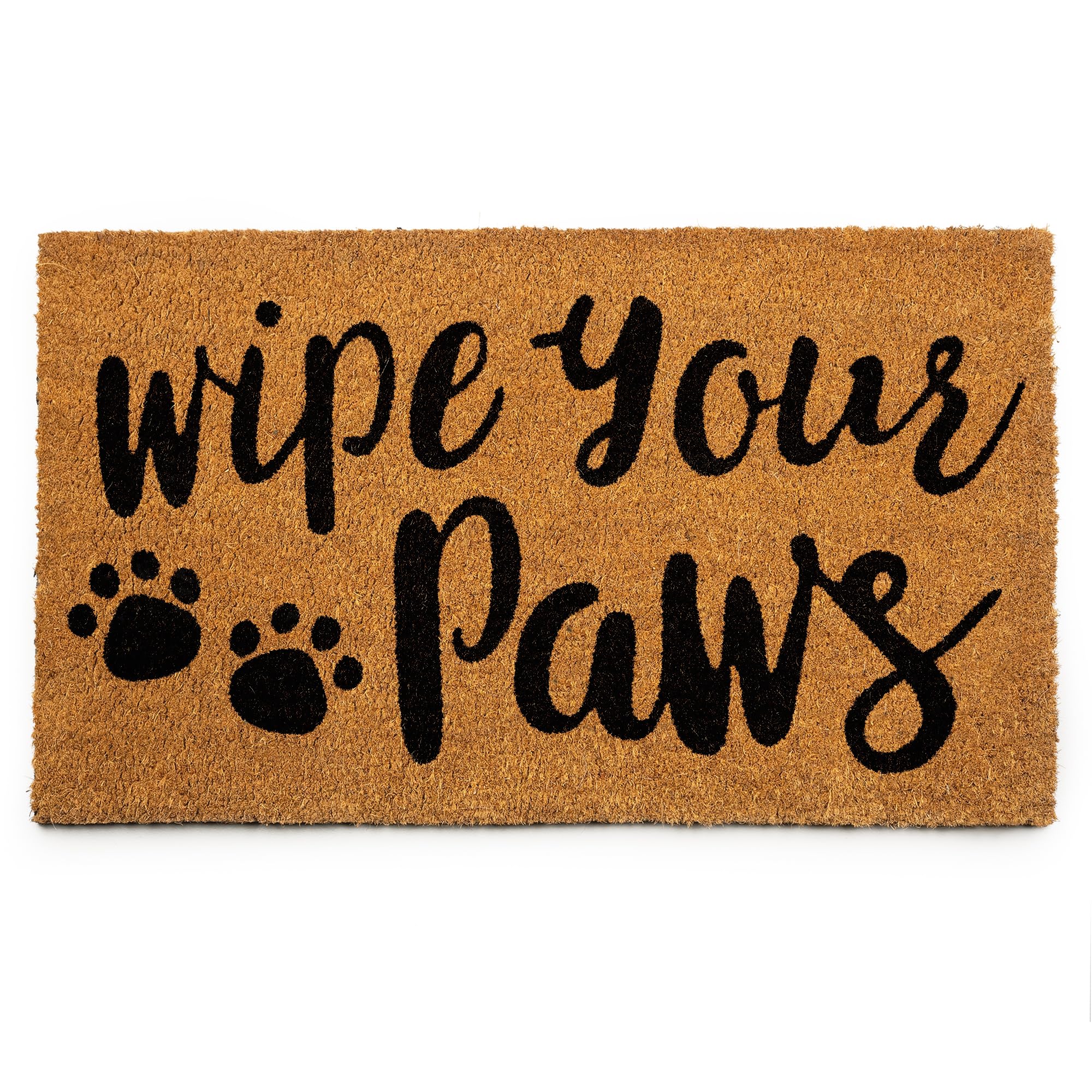 PLUS Haven Coco Coir Door Mat with dense pile traps dirt at the doorway.