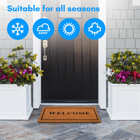 PLUS Haven coco coir door mat gift idea for homes.
