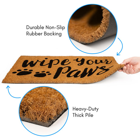 PLUS Haven Coco Coir Doormat features natural texture and color for curb appeal.