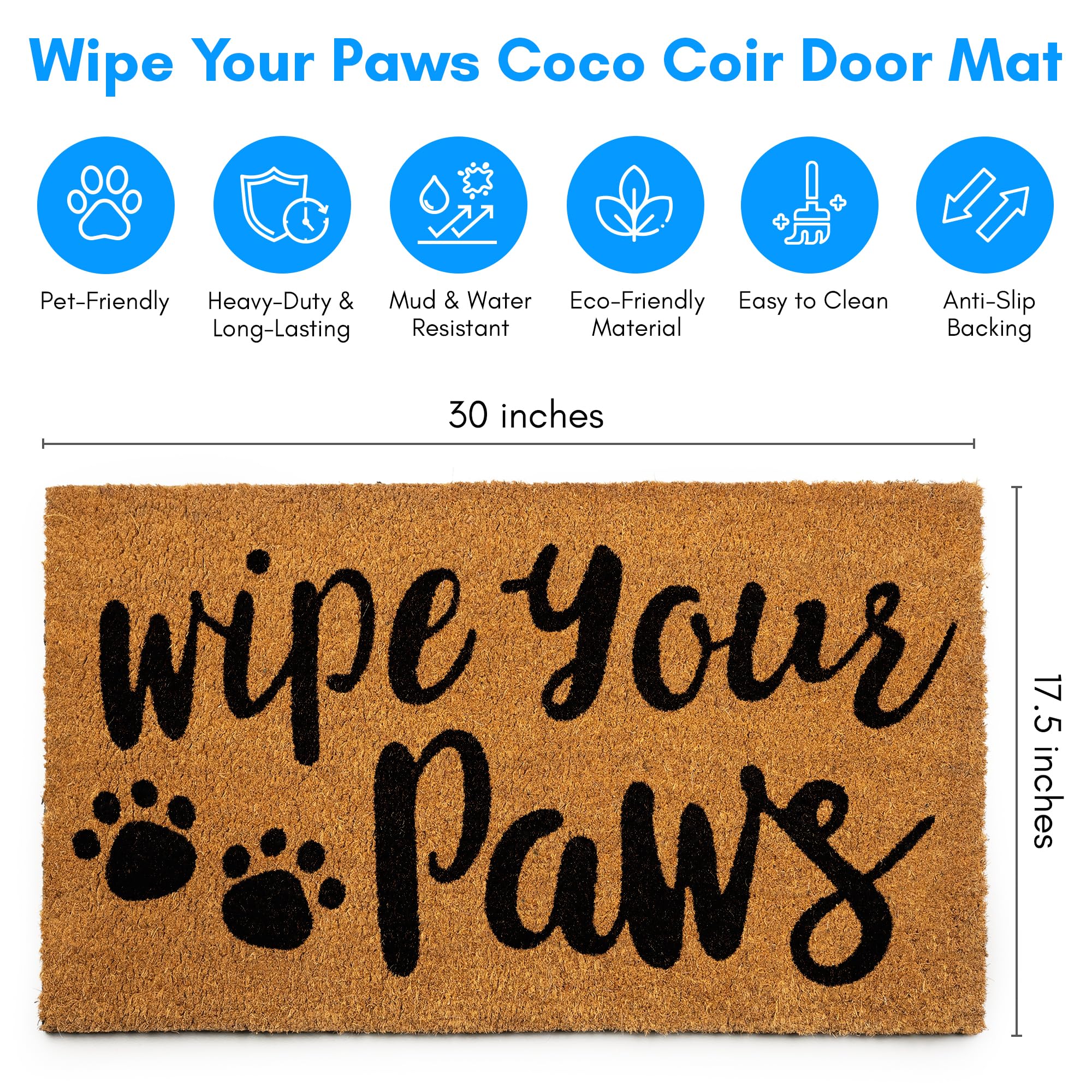 PLUS Haven Coco Coir Doormat designed for both indoor and outdoor entryways.