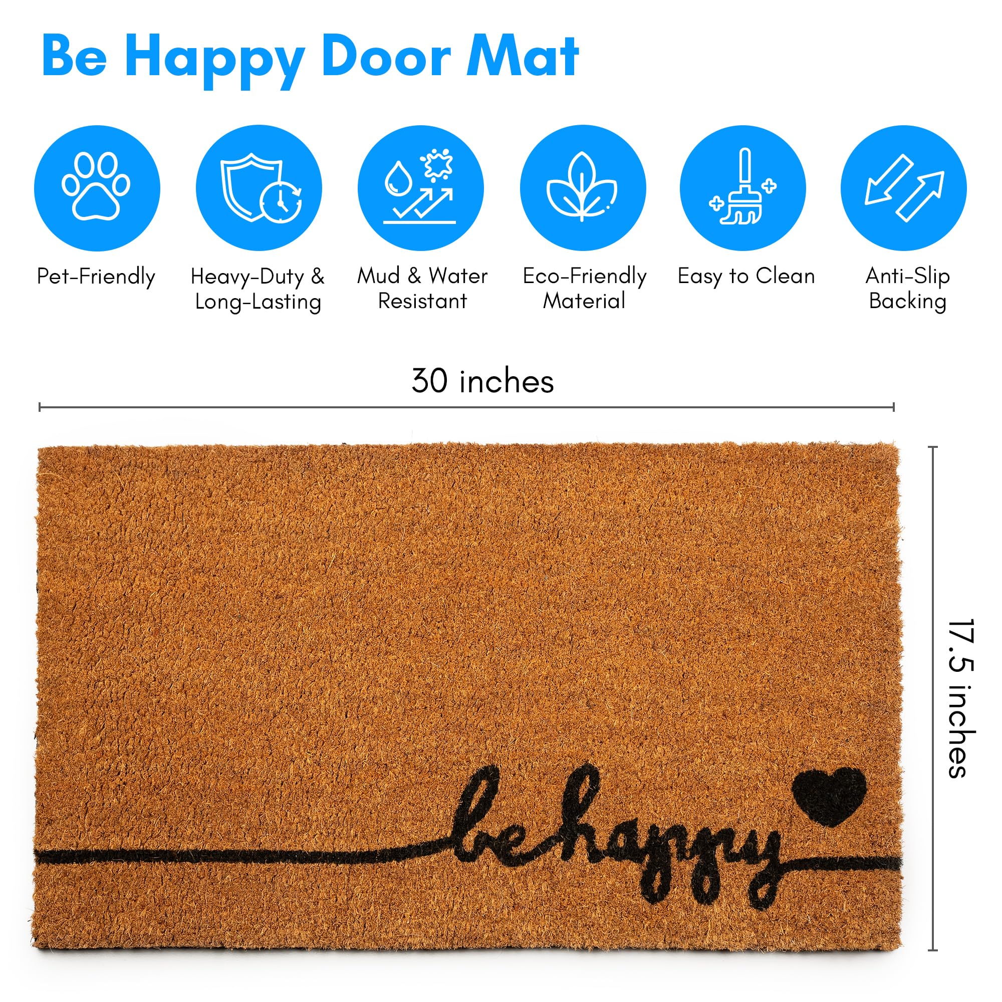 PLUS Haven Eco-friendly coconut coir material supports sustainable mat options.
