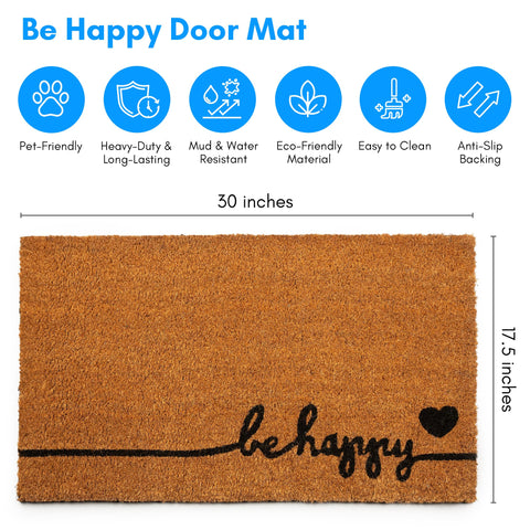 PLUS Haven Eco-friendly coconut coir material supports sustainable mat options.