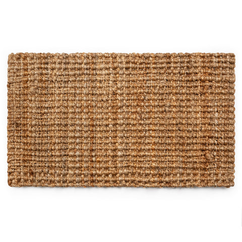 PLUS Haven Jute Doormat front porch view, durable natural welcome surface.