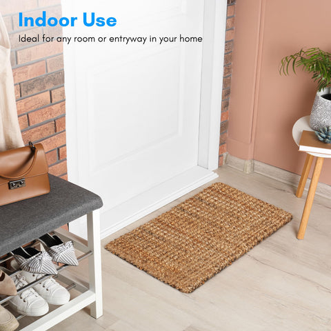 PLUS Haven Jute Doormat indoor outdoor versatility for entryways.