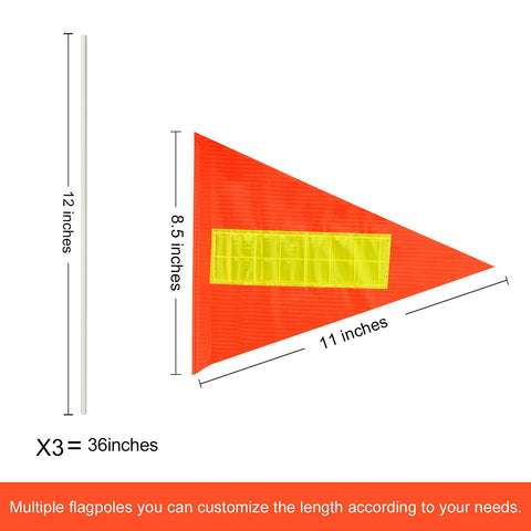 Plus tard two-pack flag set includes six poles for flexible setup.