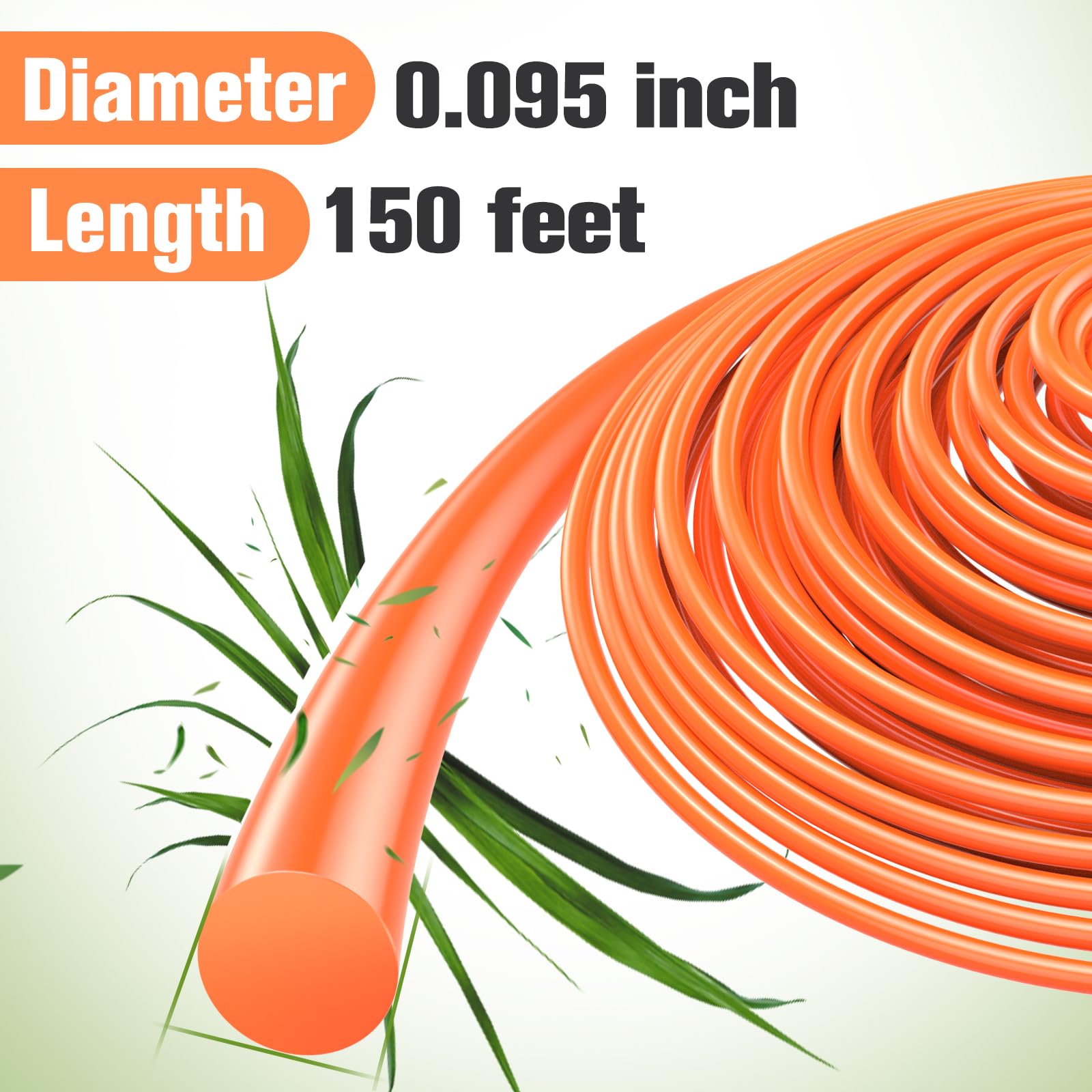 Plusinto 150ft weed eater string ideal for quick mowing and less refills.