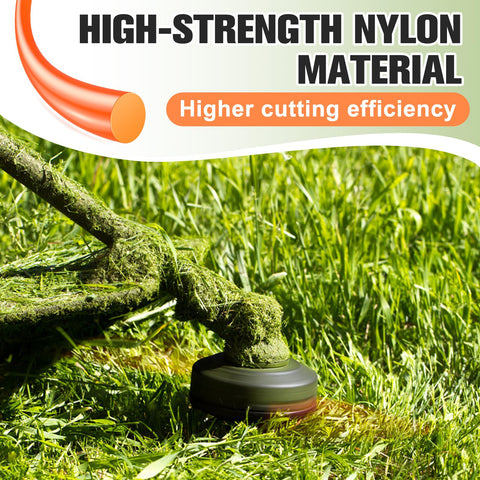 Plusinto durable nylon trimmer line resists breaking under tough weeds.