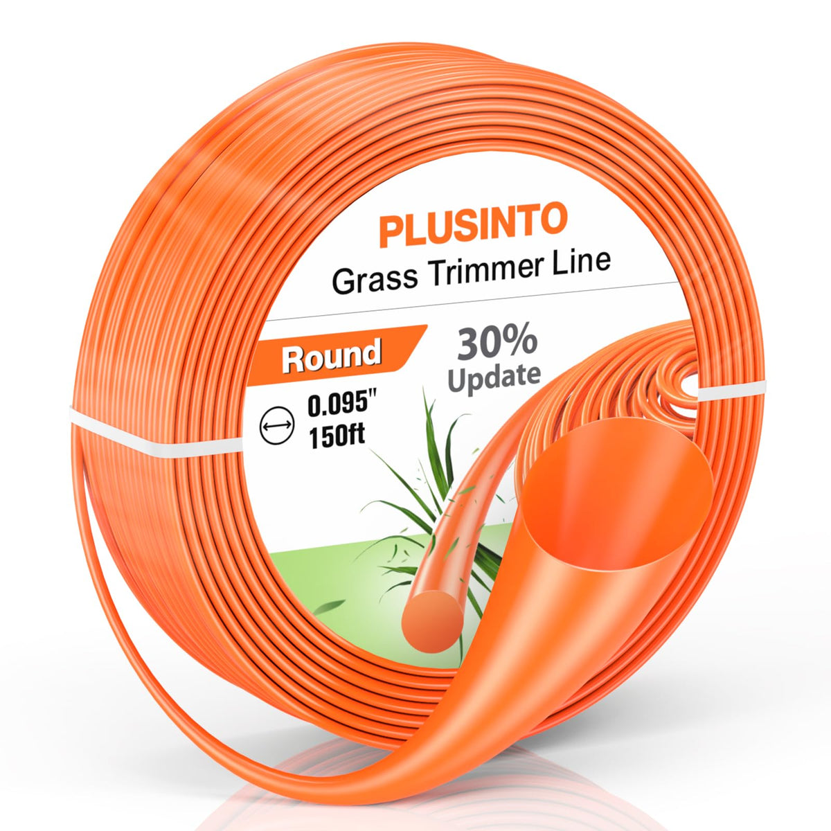 Plusinto round 0.095 inch trimmer line for durable cuts and extended tool life.