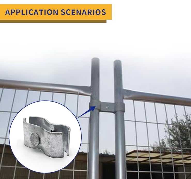 Plutreas panel clamps securely join two fence sections.