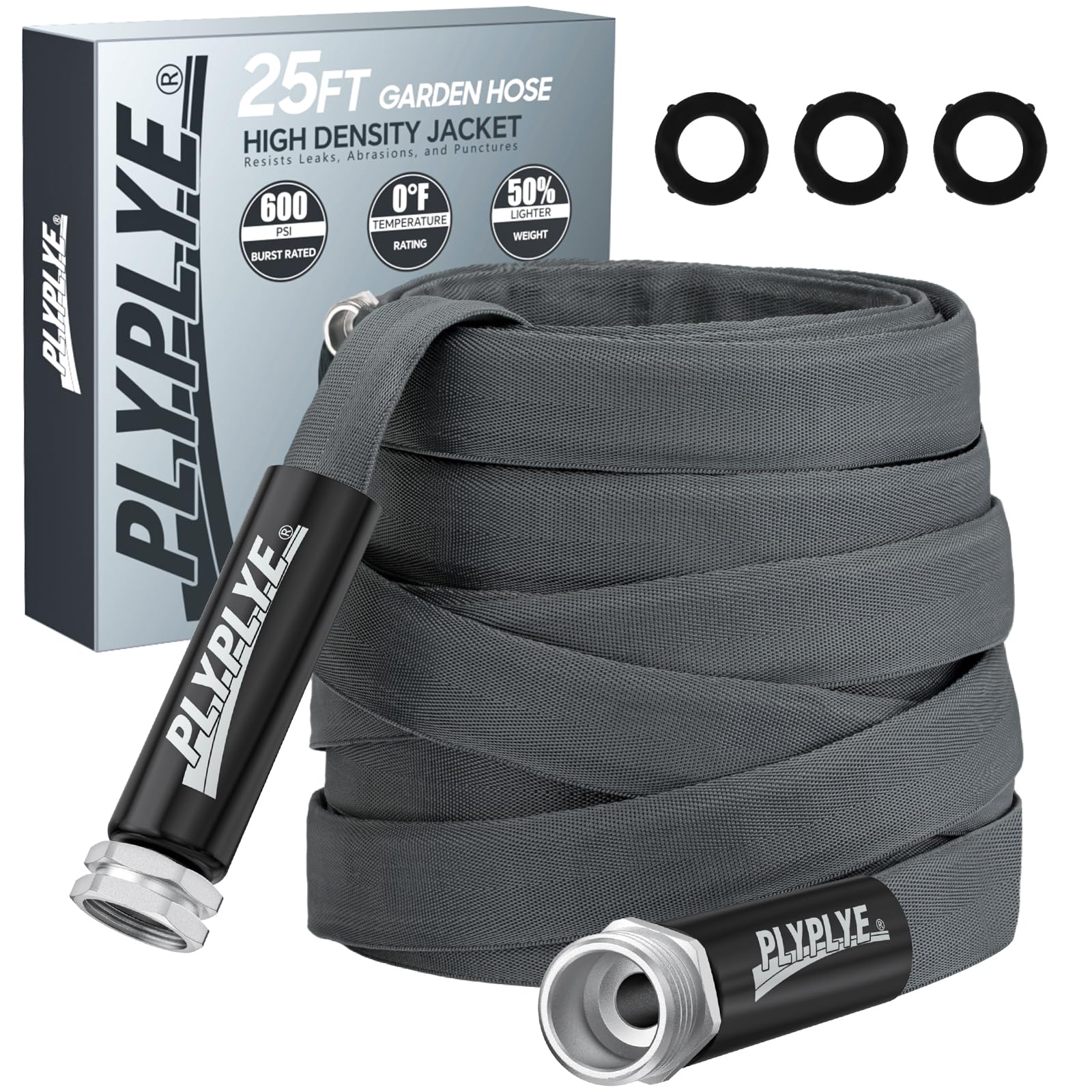 PLYPLYE garden hose 25ft lightweight, easy to carry and store.