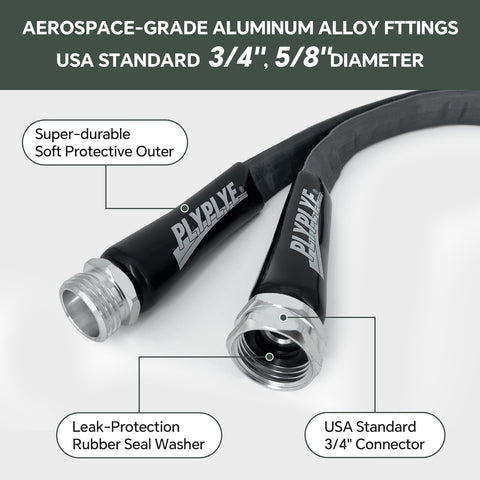 PLYPLYE kink resistant hose pictured during watering to prevent interruptions