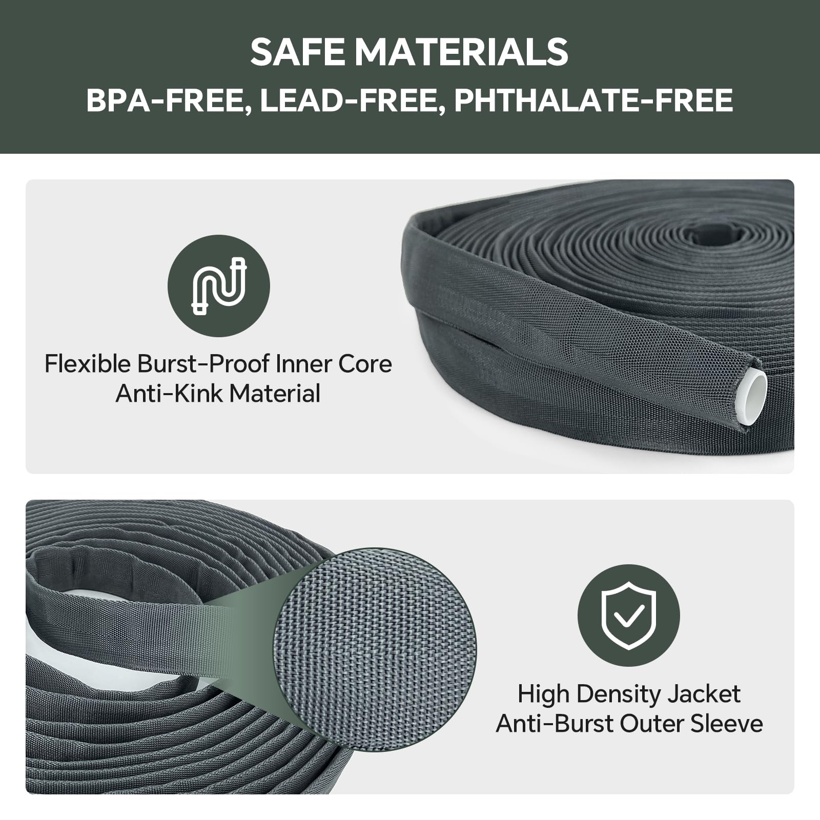 PLYPLYE kink-free design hose delivers uninterrupted watering.