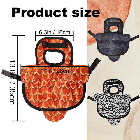 Plzglad chicken saddle with feather pattern reduces pecking stress