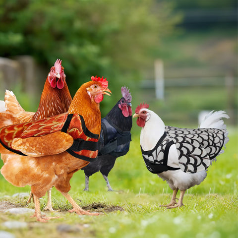 Plzglad lightweight saddle allows natural movement for hens