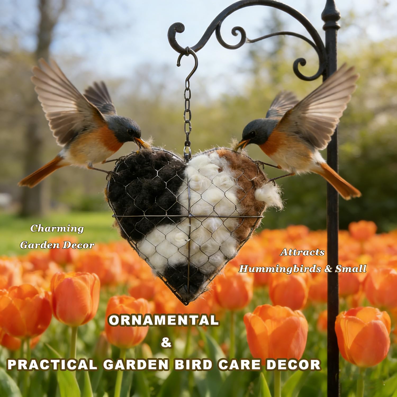 PMDYBY garden art birdhouse outdoor decor invites birds to visit your space