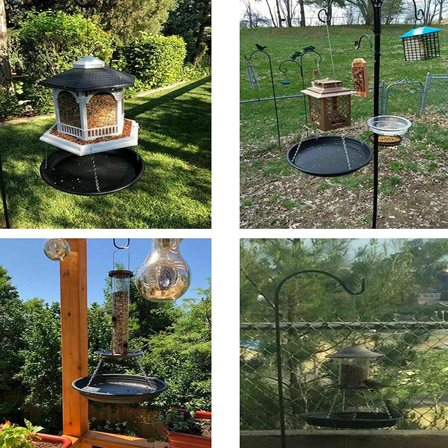 Pmsanzay black chain design blends with feeders for secure mounting.