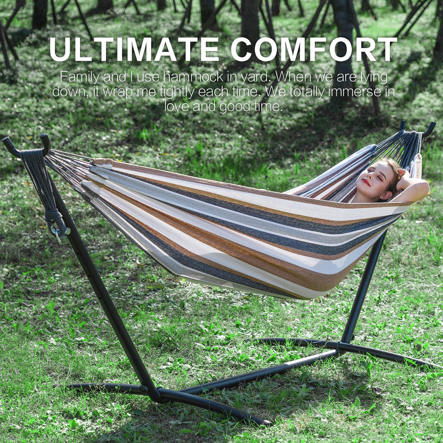 PNAEUT hammock cotton weave close-up highlights comfortable fabric and durable construction