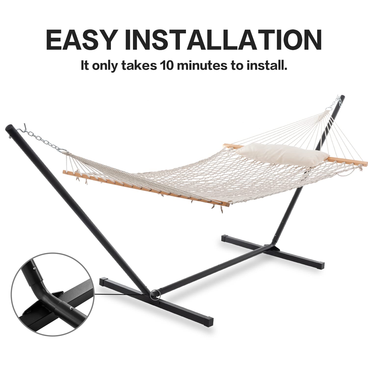 PNAEUT outdoor hammock setup on porch or poolside invites calm afternoons.