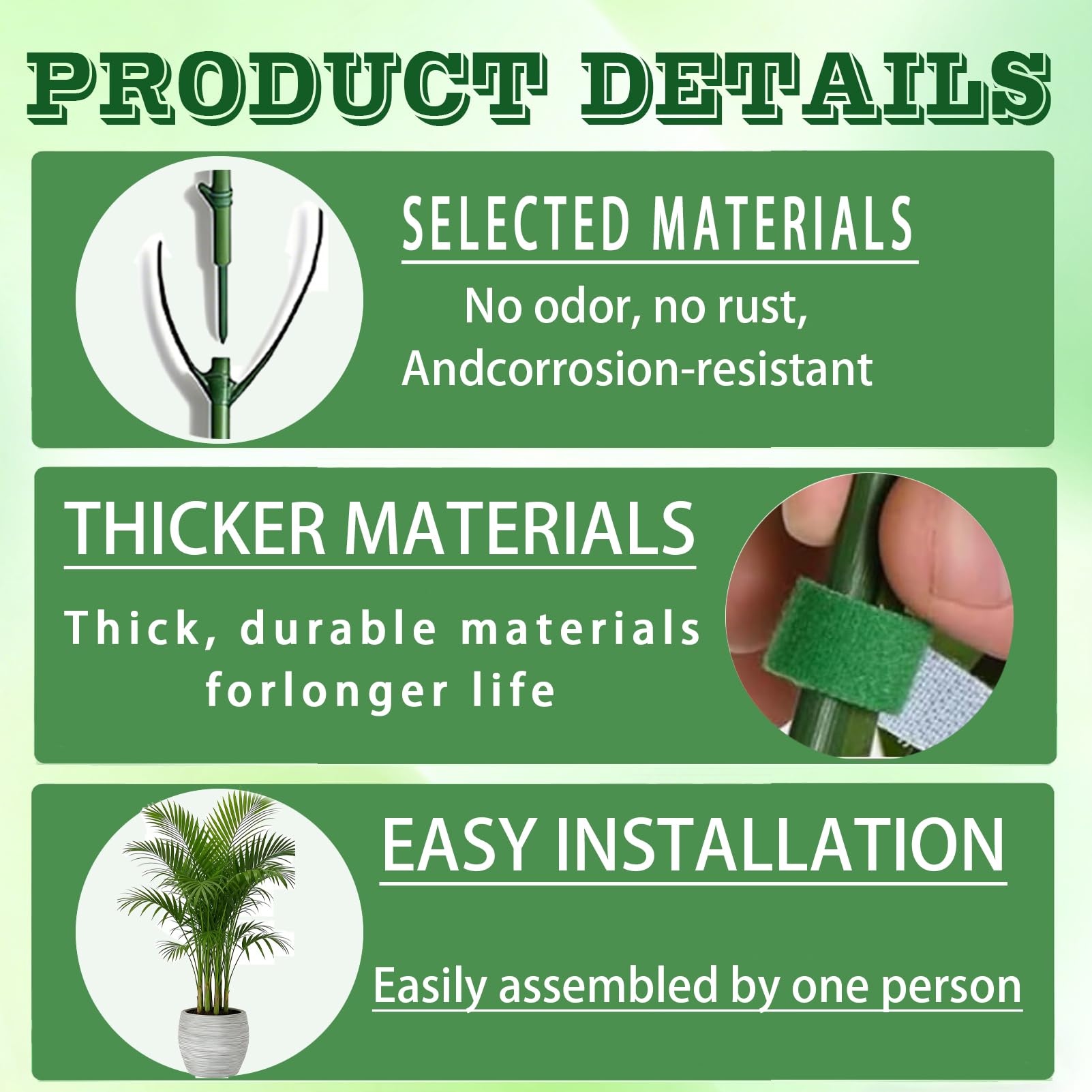 PNEIOLV sturdy climbing plant-support stabilizes tall stems.