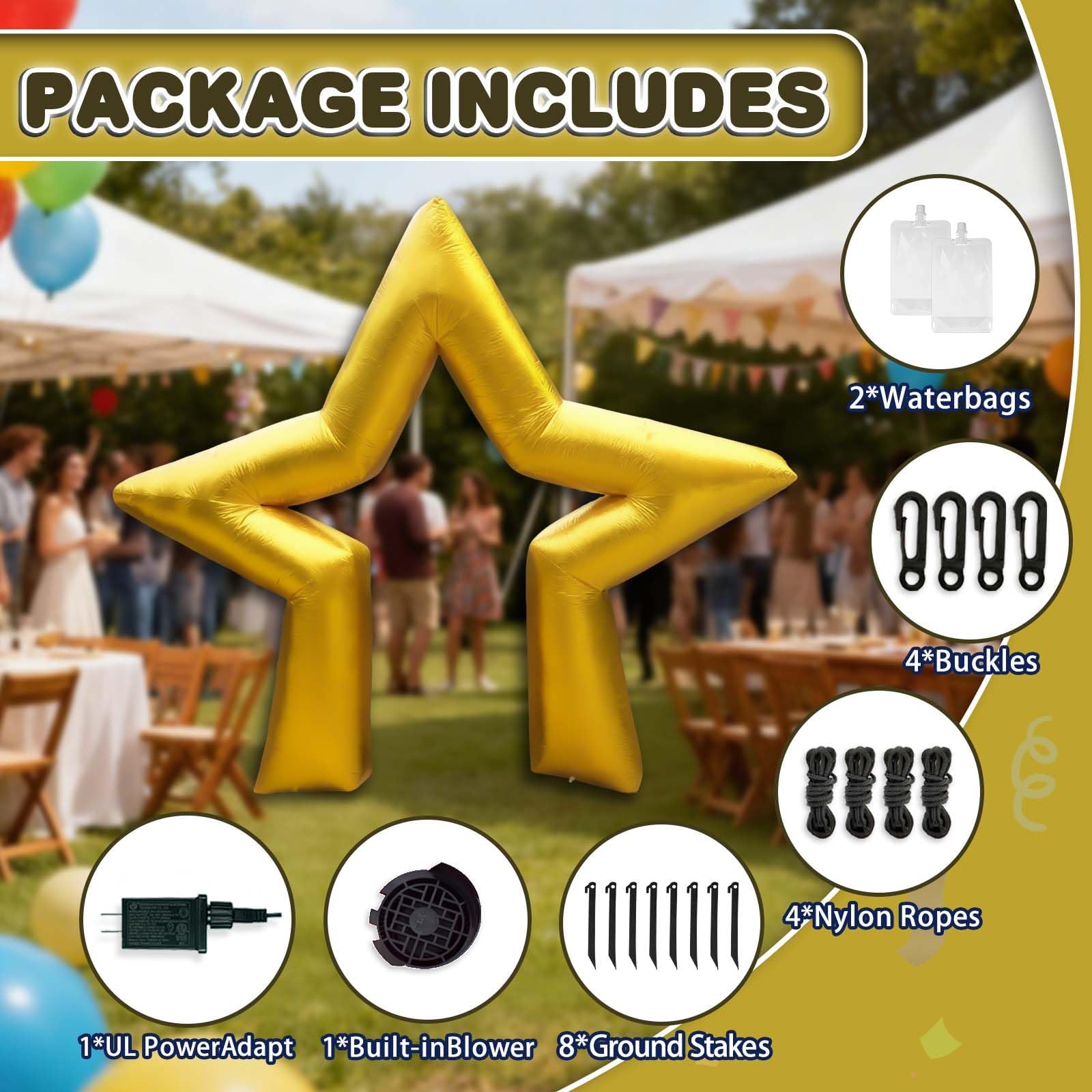 Pnluoce outdoor entrance arch for events boosts visibility.