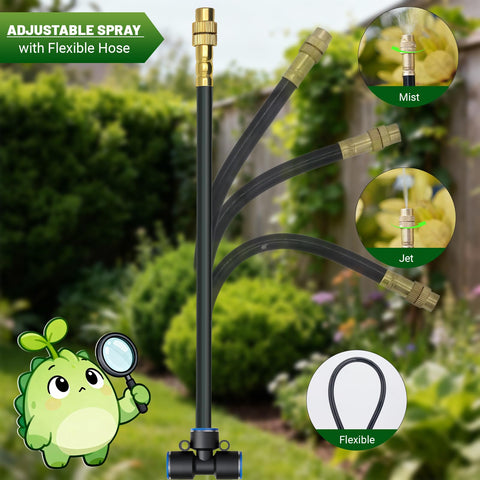 PNNEQ 230FT drip set reduces overwatering by giving precise moisture delivery.