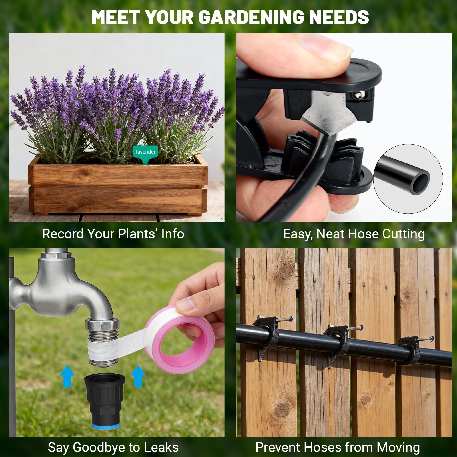 PNNEQ 230FT system suits lawns, flower beds, pots, and trees with versatile layout options.