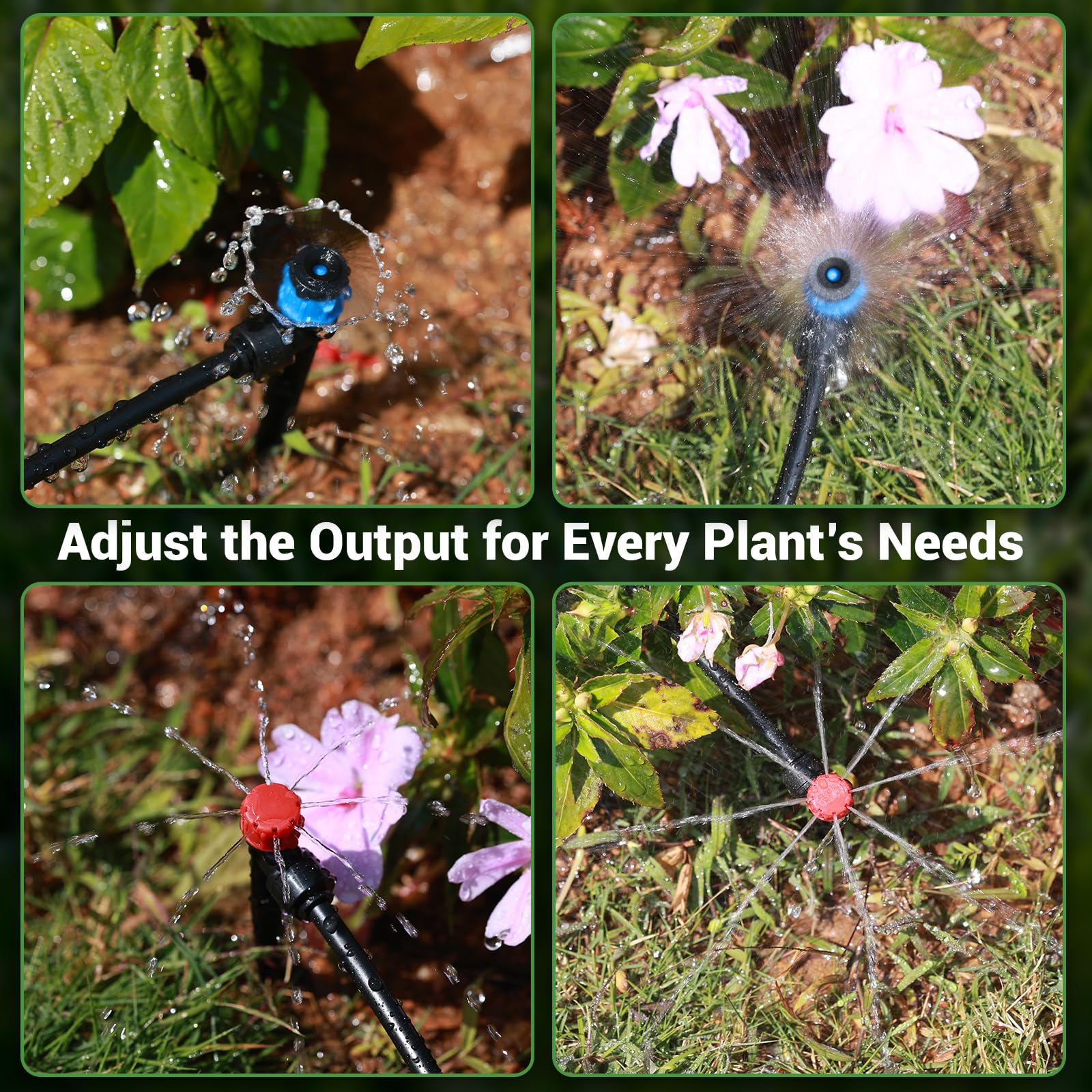 PNNEQ water-saving drip emitters ensure even distribution across plants.