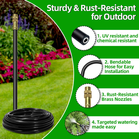 PNNEQ kit compatible with most garden irrigation systems for flexible setups.