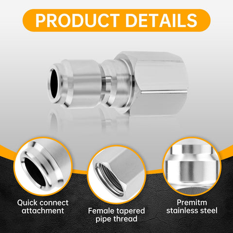 PNXKTXO female NPT thread connector fits high-pressure cleaning tools.