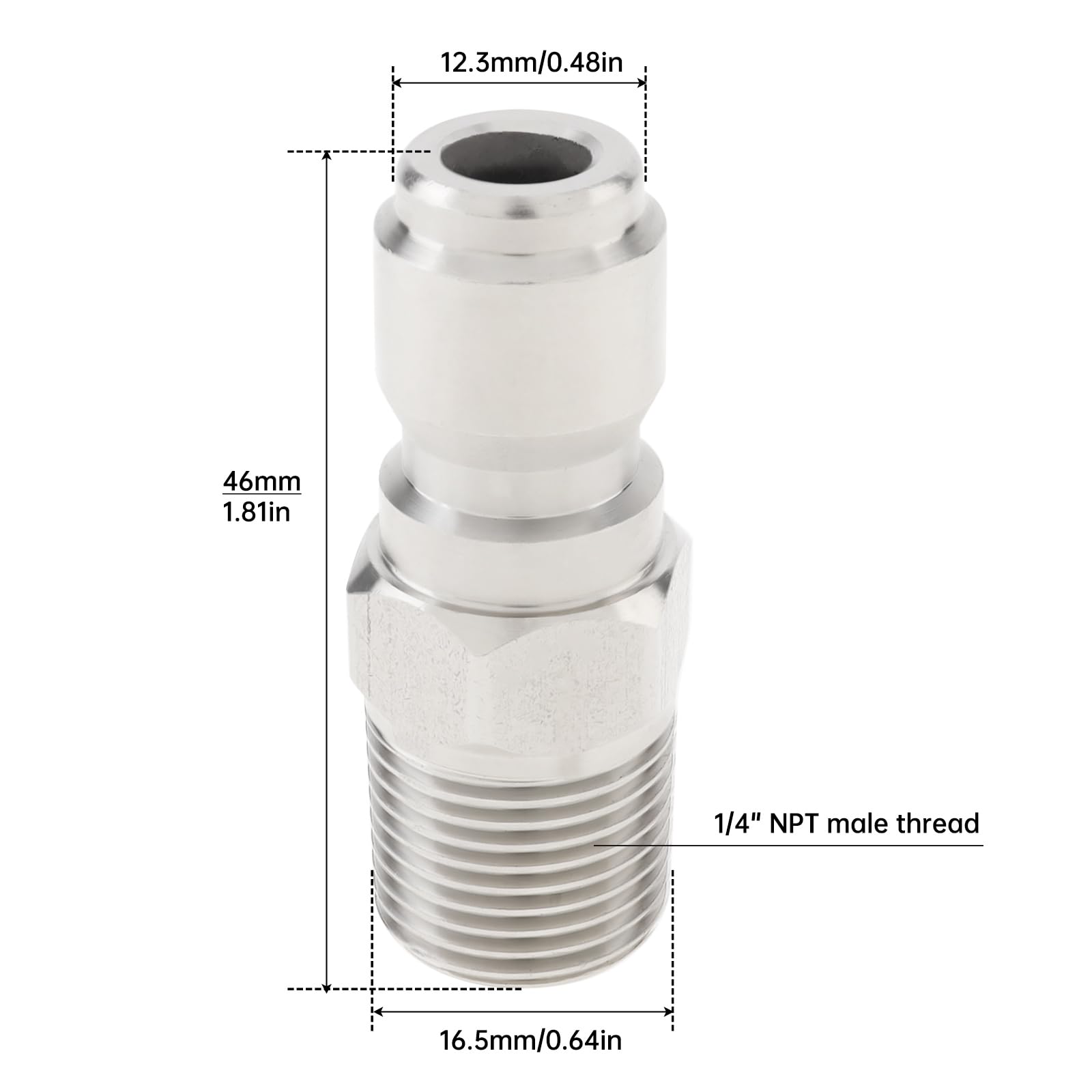 PNXKTXO male NPT thread 3/8 connector for high-pressure cleaning