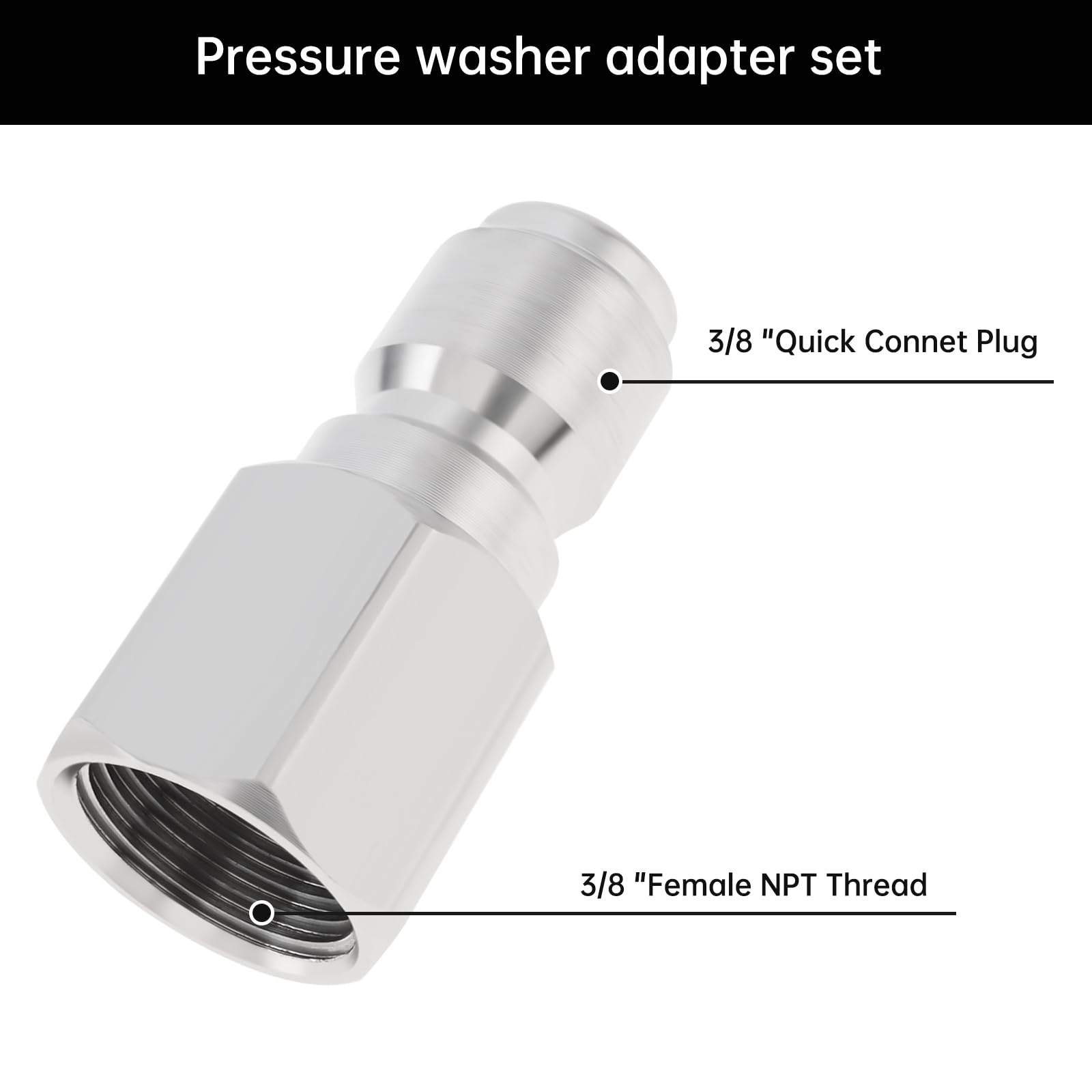PNXKTXO pressure washer hose adapter enabling fast, tool-free connections.