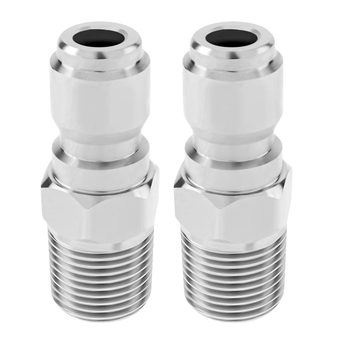 PNXKTXO quick-connect coupler 3/8 NPT in brushed stainless steel for secure connections