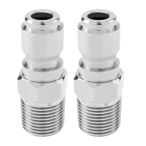 PNXKTXO quick-connect coupler 3/8 NPT in brushed stainless steel for secure connections