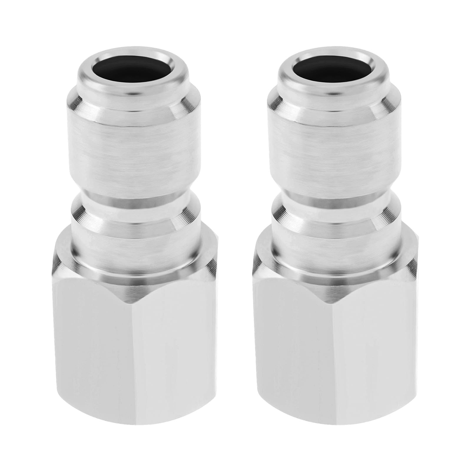 PNXKTXO three-eighth-inch female NPT fitting in stainless steel for durable connections.