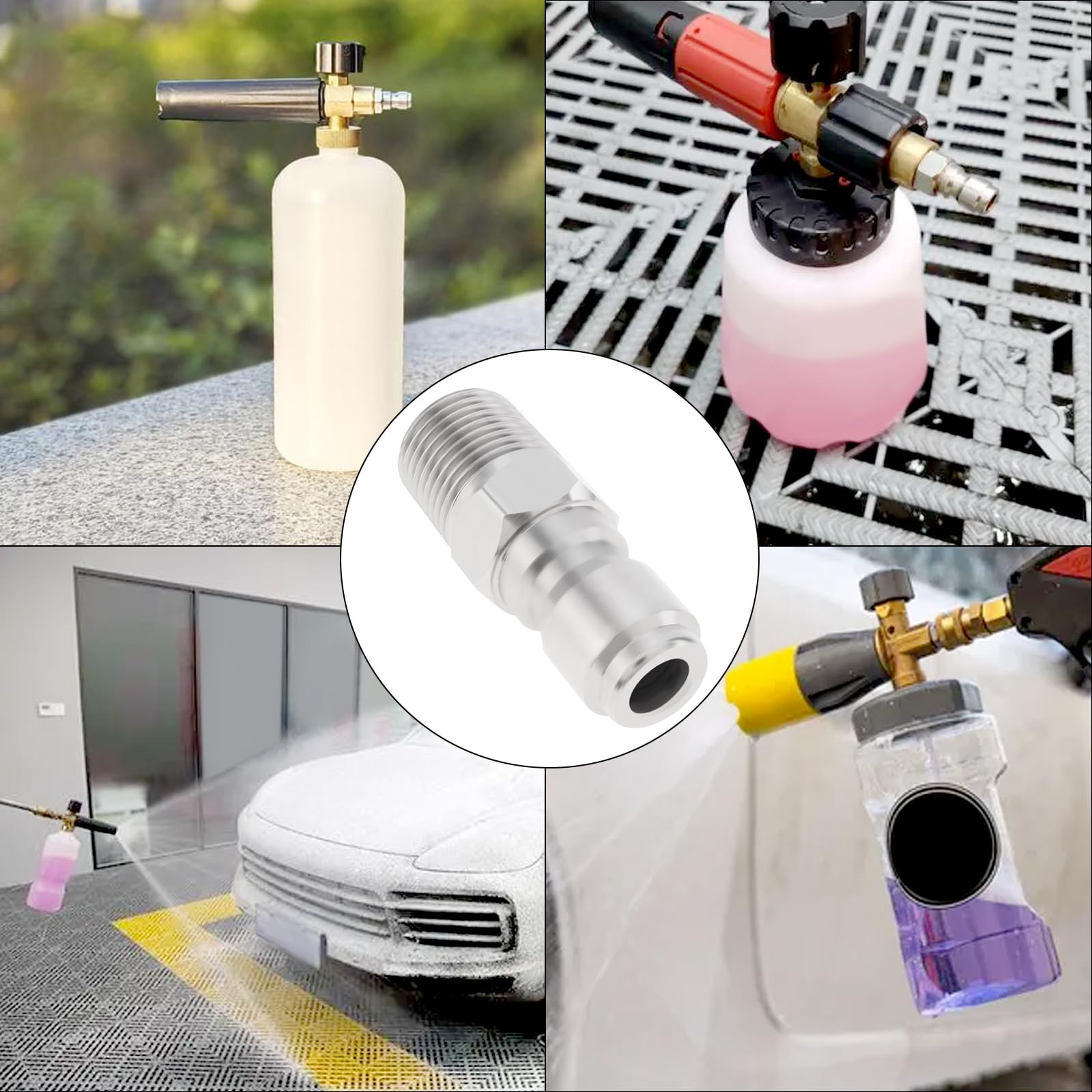 Two-pack stainless steel quick-connect fittings by PNXKTXO