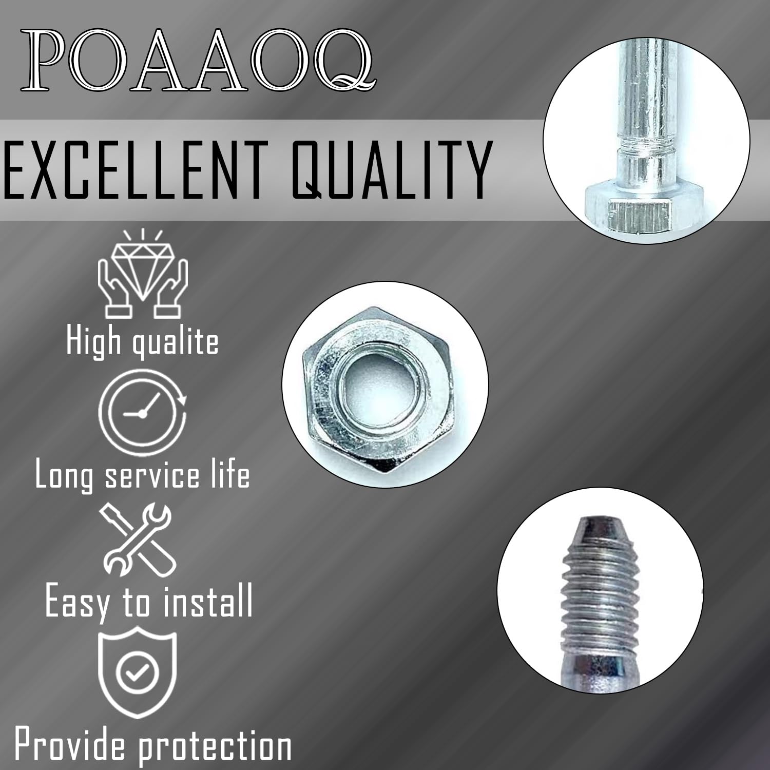 POAAOQ replacement pins and nuts for Ariens Compact 24, quick install