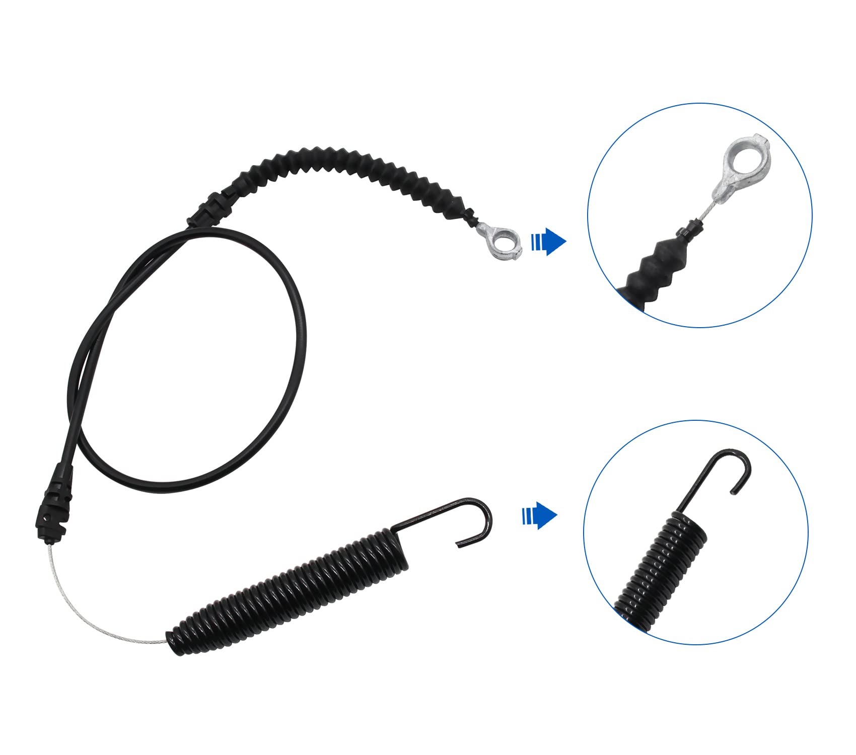 Poagavgs deck engage cable closeup metal highlights durable build