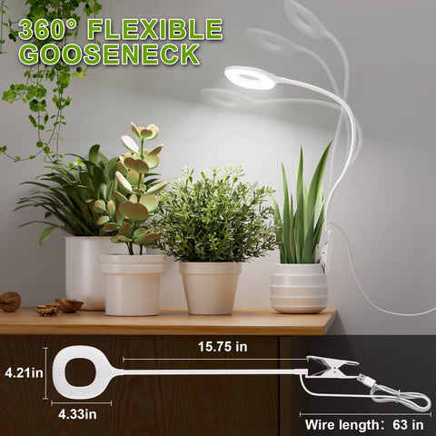 POBOMVOM USB powered grow light with long cord setup