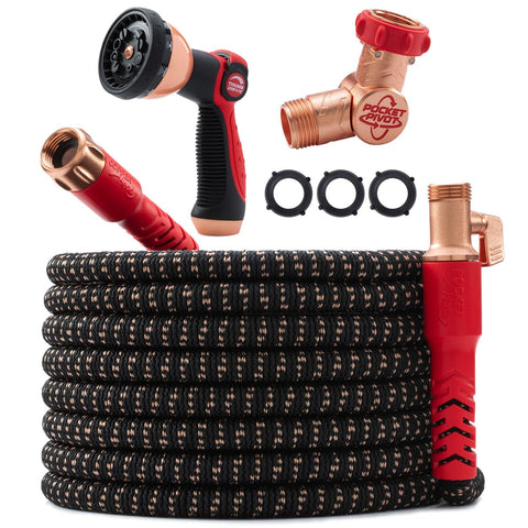 Pocket Hose Copper Head pocket pivot with 180–360° swivel for easy watering