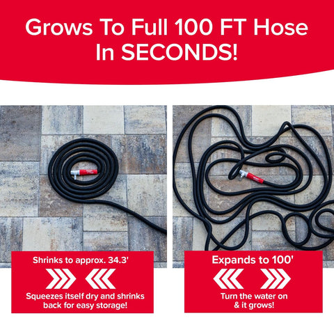 Pocket Hose Silver Bullet Turbo Shot Nozzle demonstrates adjustable spray patterns.