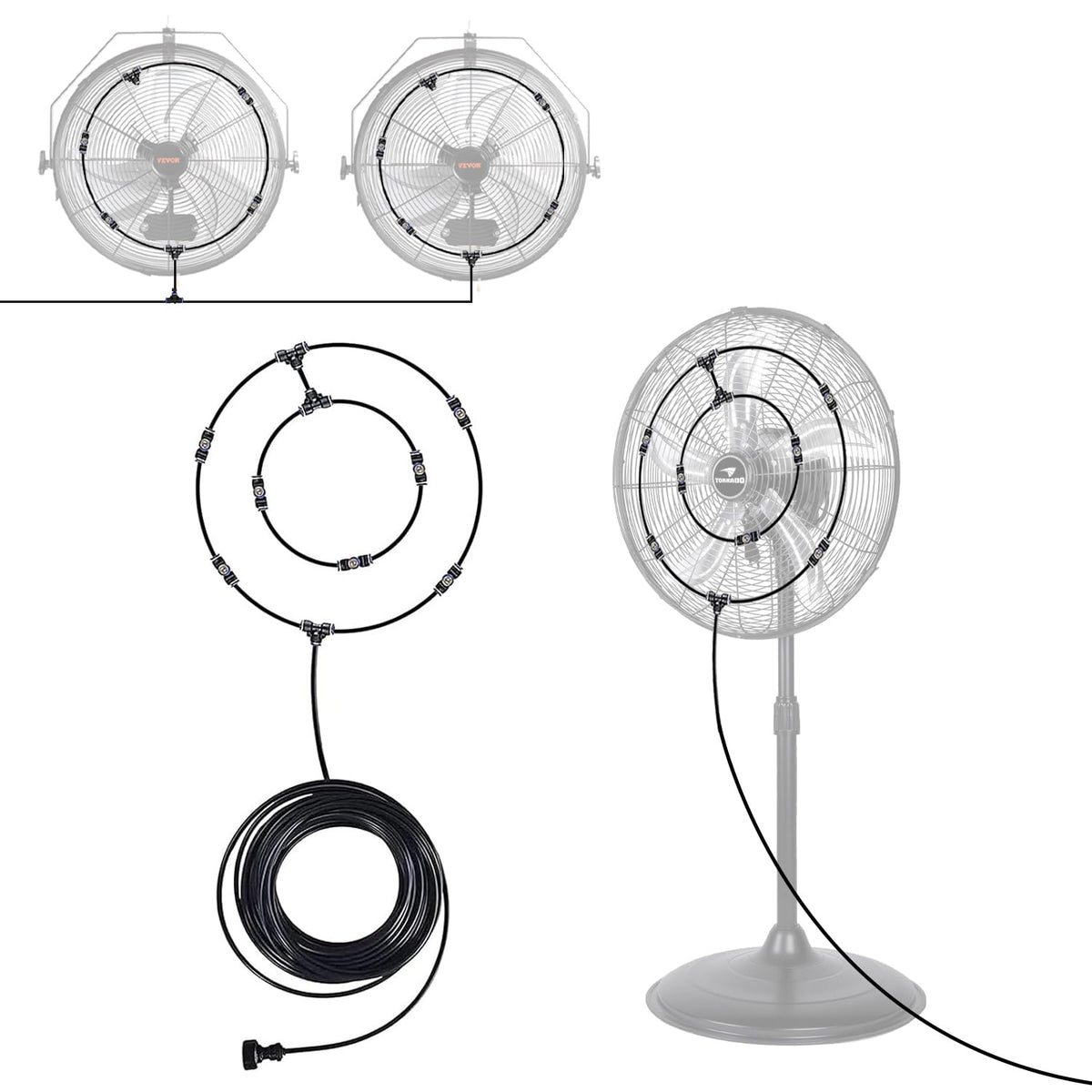 Pocket Panda misting kit cools outdoor spaces with a 35ft hose.