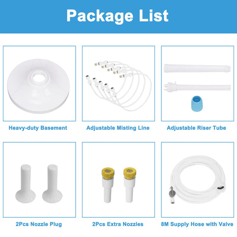 Pocket Panda misters 26ft hose enables wide misting coverage outdoors