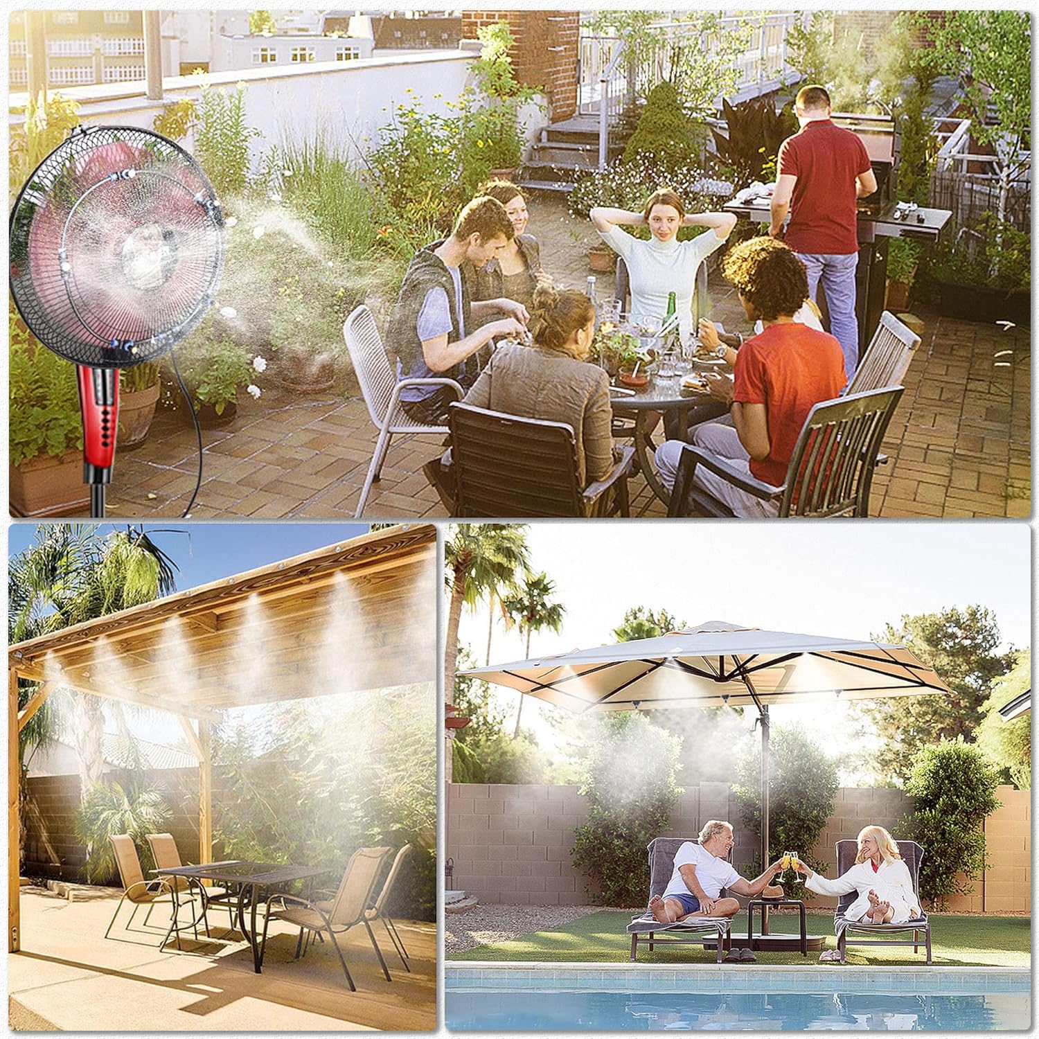 Pocket Panda outdoor cooling for porches, decks, patios.