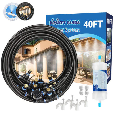 Pocket Panda outdoor mister nozzles deliver cooled comfort for patios.