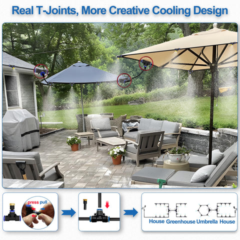 Pocket Panda UV-resistant tubing stands up to sun while delivering mist.