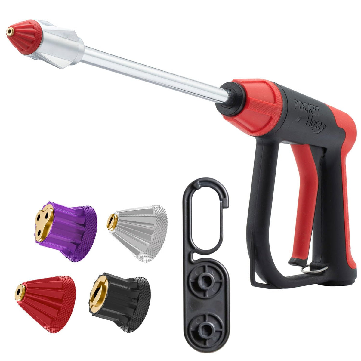 Pocket Hose Arrow with 0-degree tip for pinpoint cleaning of grout and siding