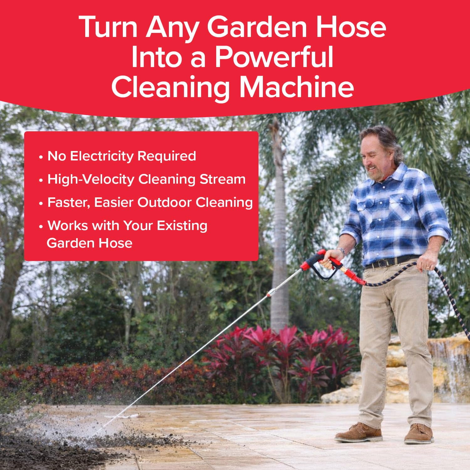 Pocket Hose Arrow 45-degree tip for fast driveways and patios cleaning