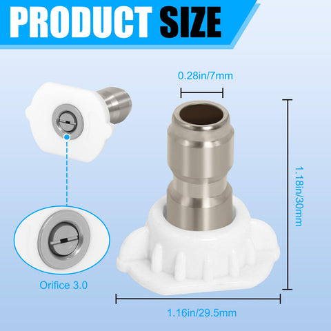 Podoy five-nozzle pack for versatile washing tasks.